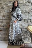 Zaida Smock Dress Black